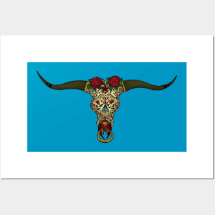 Bull Sugar Skull Posters and Art